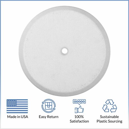 American Built Pro Clean-Out Cover Plate, 7-1/4 in. Diameter Plastic Flat White (25-pk) 107FW P25